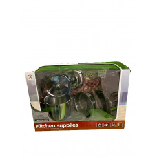 Детская металлическая посуда Kitchen supplies 3+